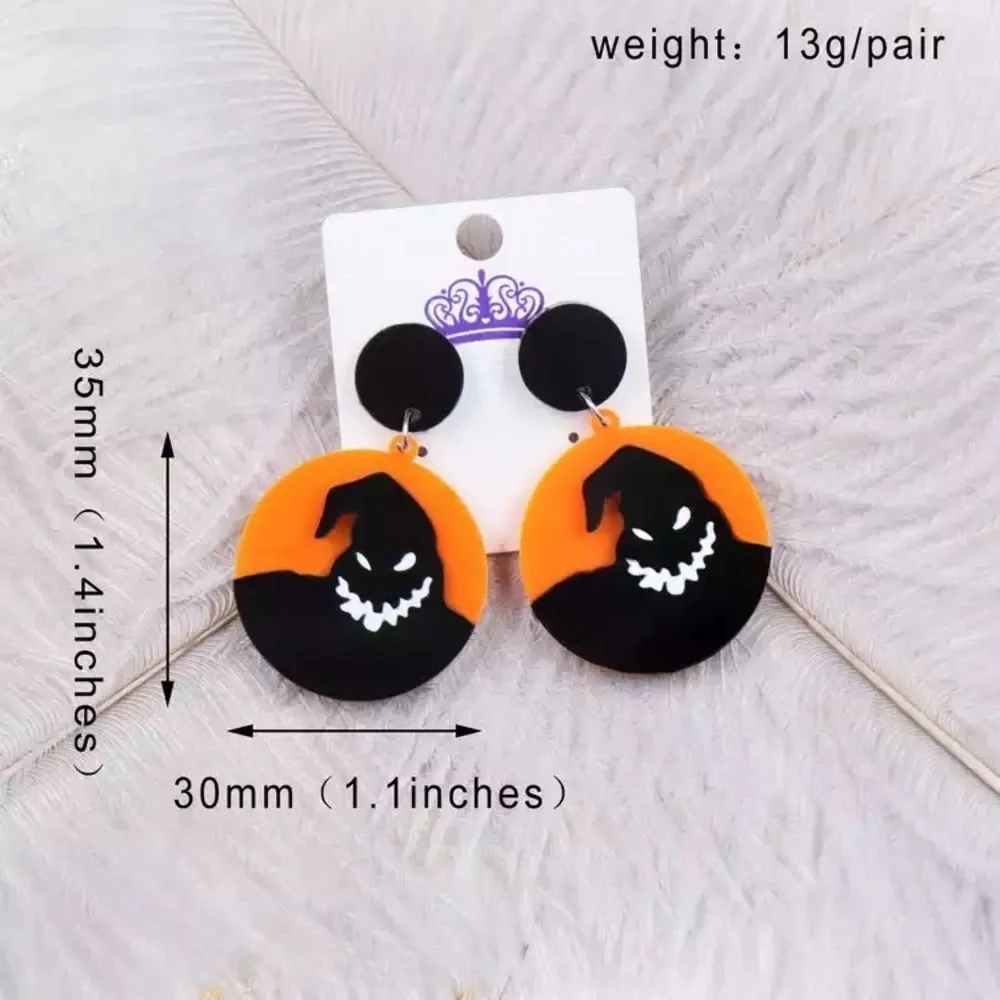 Orange Boogie Man Dangle Earrings